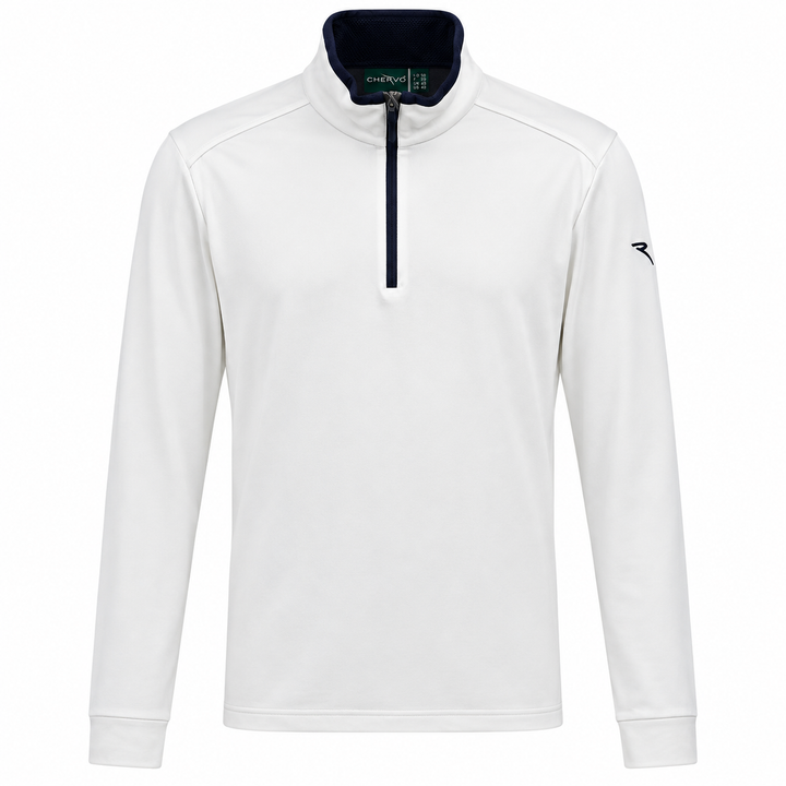 Chervo Men's TOKER Pro-Therm®  1/4 Zip Mid Layer  - WHITE