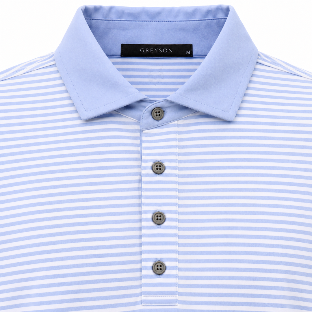 Greyson Men's CHOCTAW Stripe Polo - ARCTIC WOLF