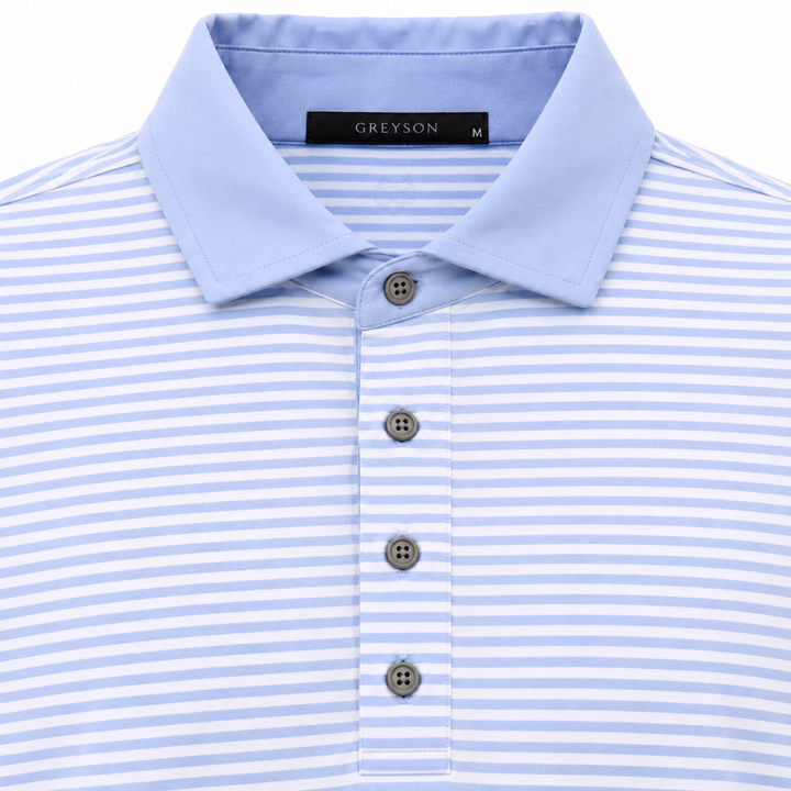 Greyson Men's CHOCTAW Stripe Polo - ARCTIC WOLF