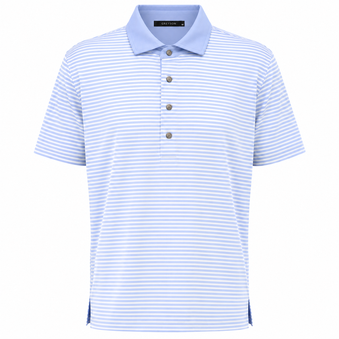 Greyson Men's CHOCTAW Stripe Polo - ARCTIC WOLF