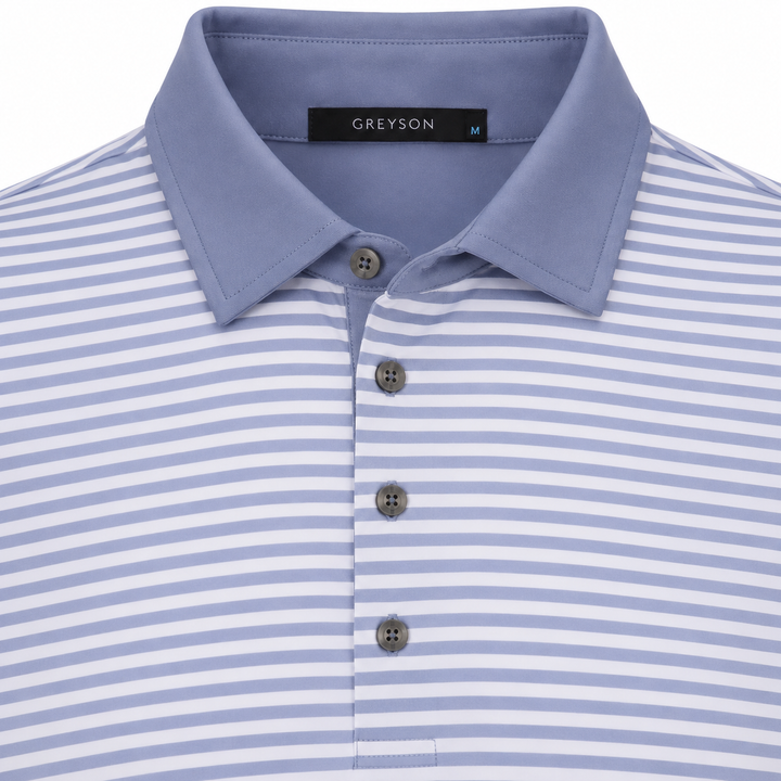 Greyson Men's CHOCTAW Stripe Polo - ARCTIC SPARROW