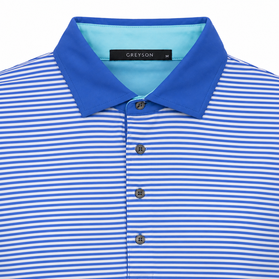 Greyson Men's CHOCTAW Stripe Polo - ARCTIC DART