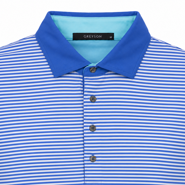 Greyson Men's CHOCTAW Stripe Polo - ARCTIC DART