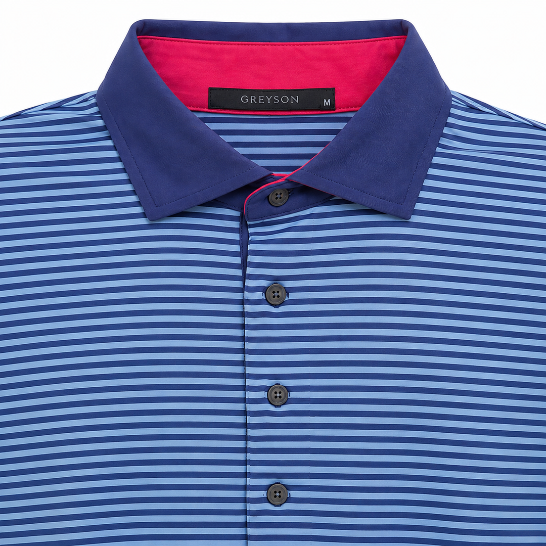 Greyson Men's CHOCTAW Stripe Polo - TWILIGHT SKY