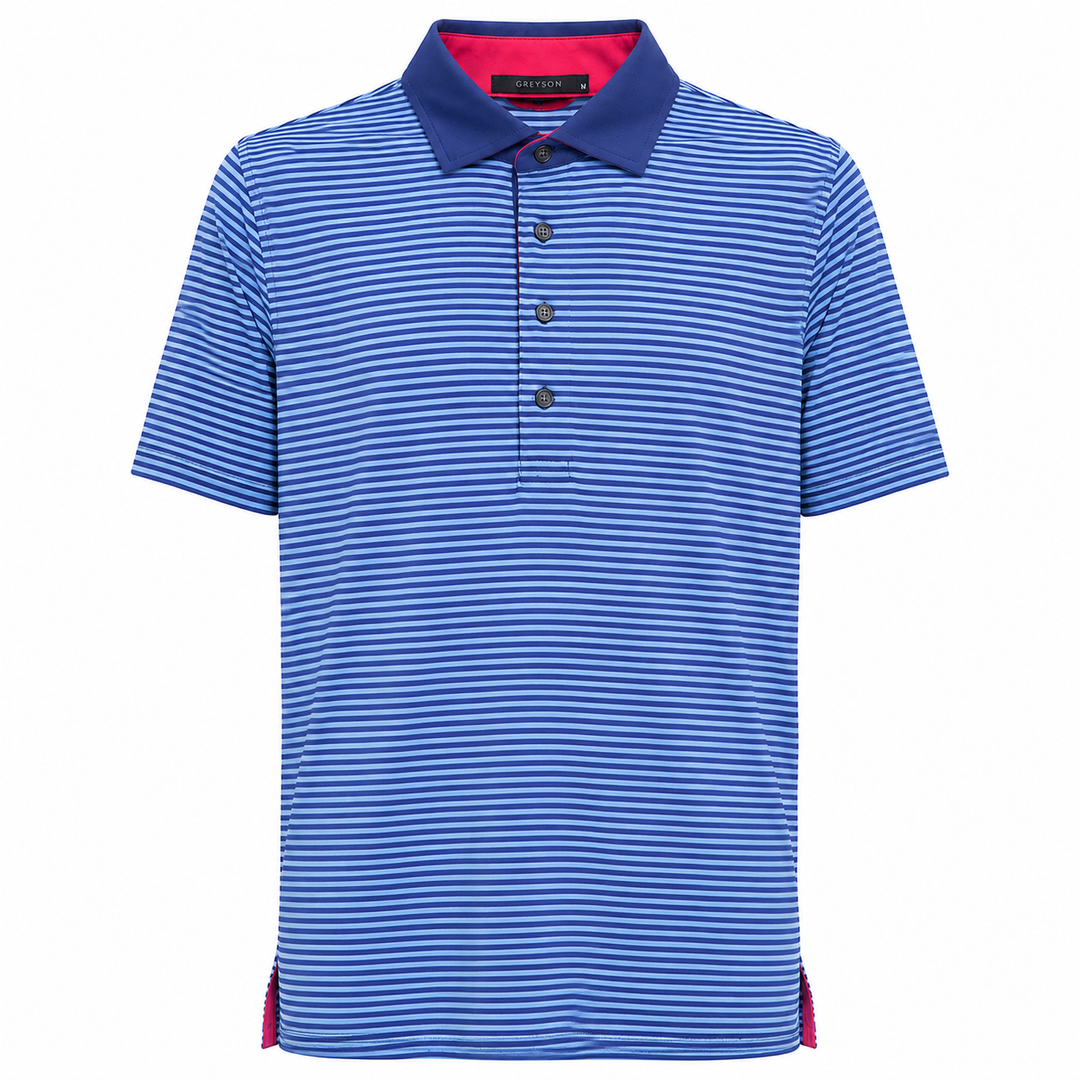 Greyson Men's CHOCTAW Stripe Polo - TWILIGHT SKY