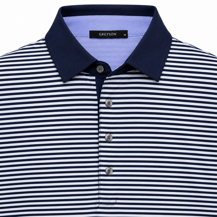 Greyson Men's CHOCTAW Stripe Polo - ARCTIC MALTESE