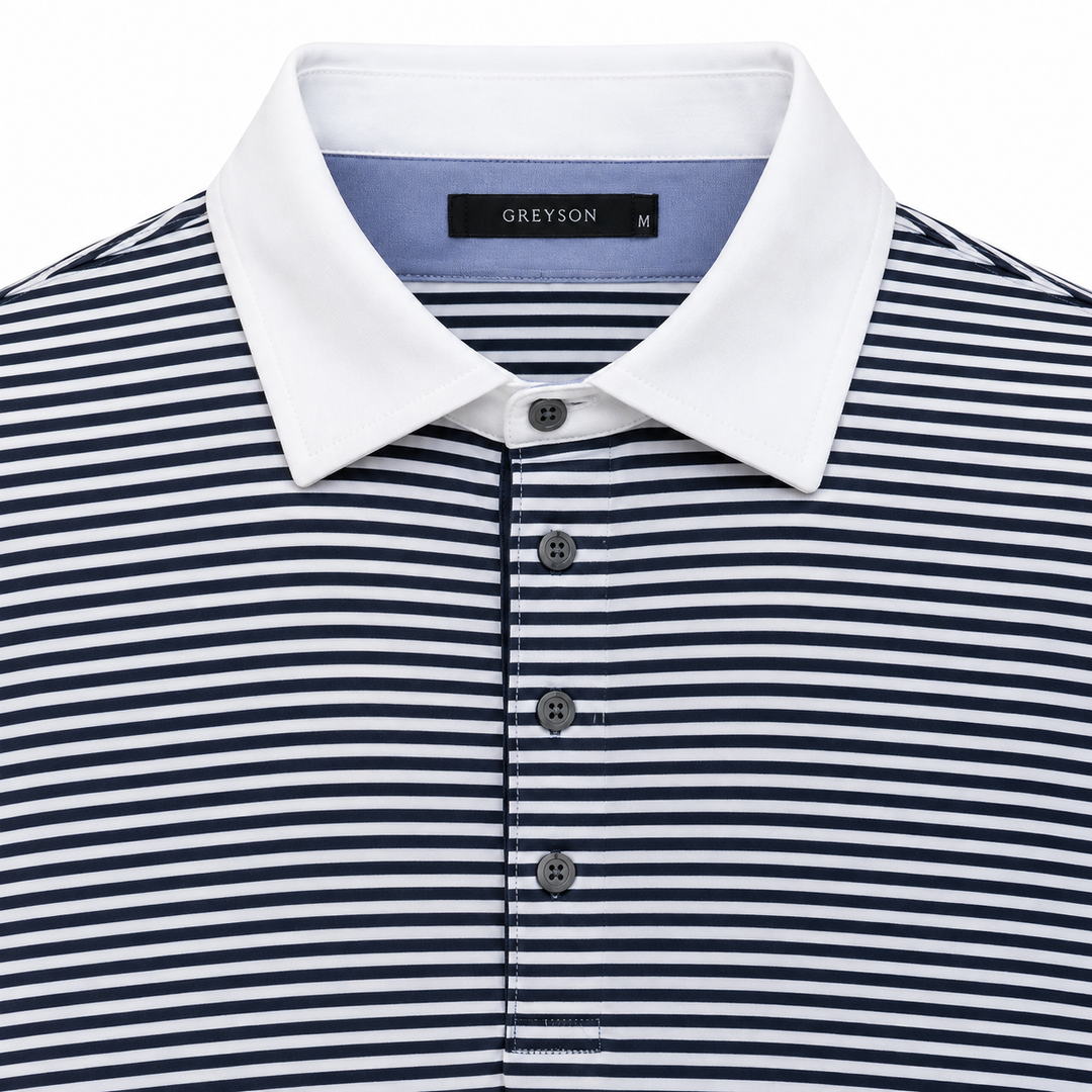 Greyson Men's CHOCTAW Stripe Polo - ARCTIC EEL