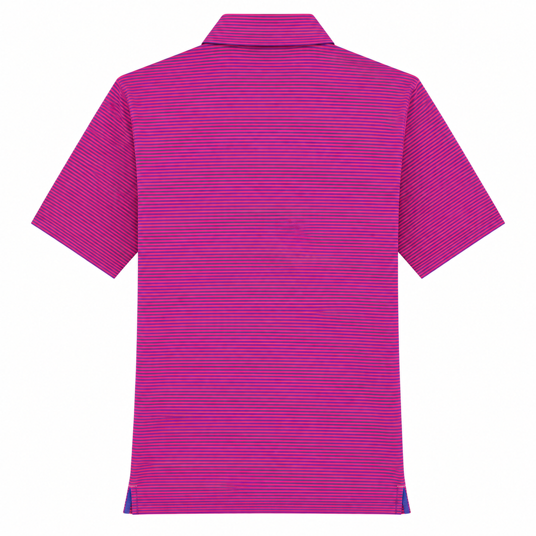 Greyson Men's SARANAC Stripe Polo - TWILIGHT FLAMINGO