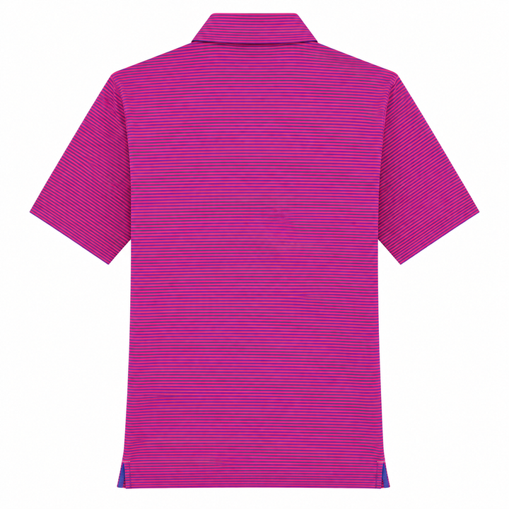 Greyson Men's SARANAC Stripe Polo - TWILIGHT FLAMINGO