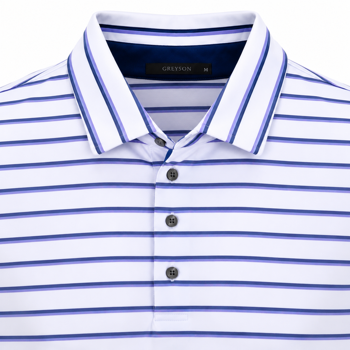Greyson Men's MISSOURIA Stripe Polo - ARCTIC SHARK BLUEBELL