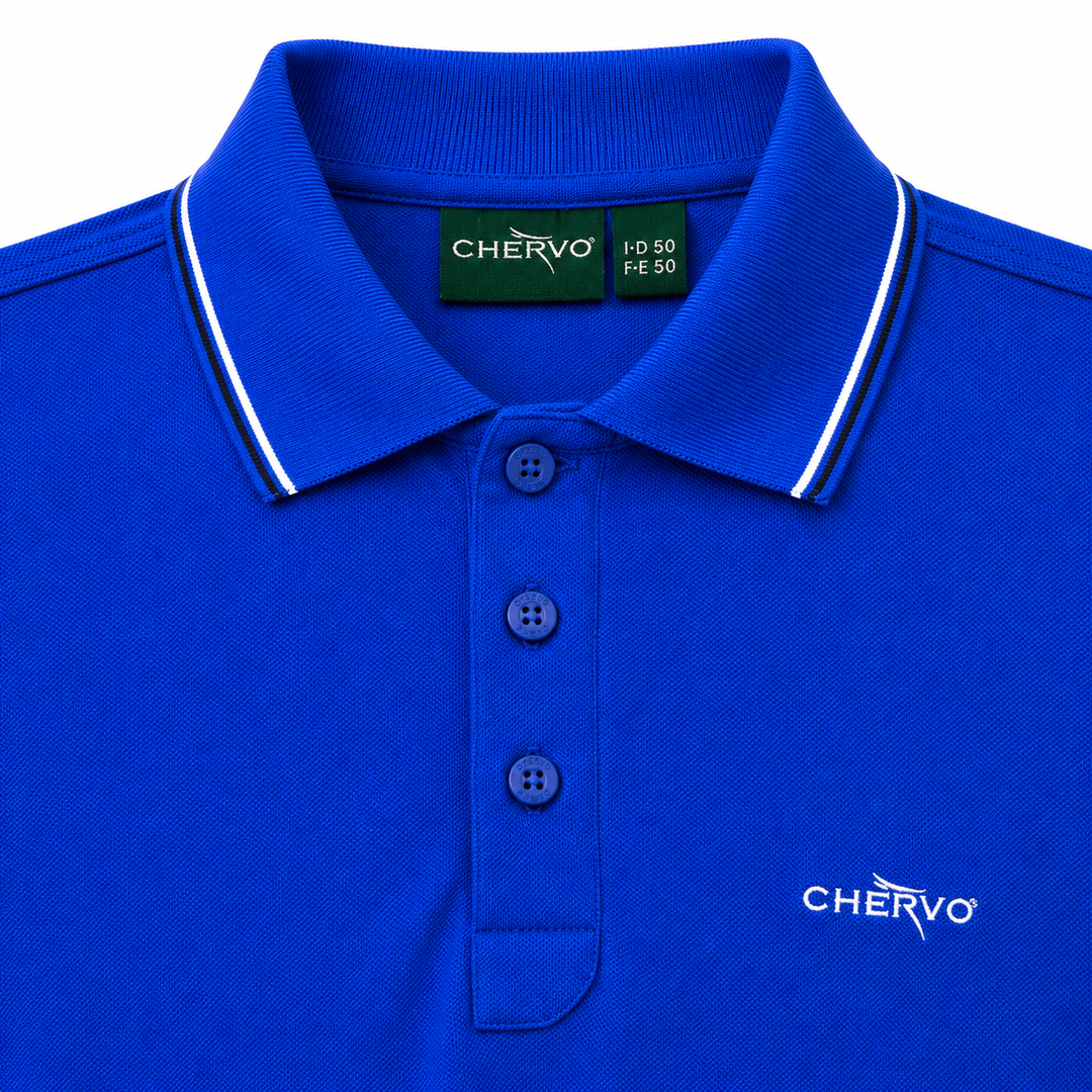 Chervo Men's AIRTON 2 Pique Polo - MONACO ROYAL BLUE