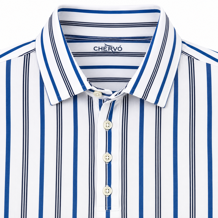 Chervo Men's ARCHITETTO Polo - WHITE BLUE