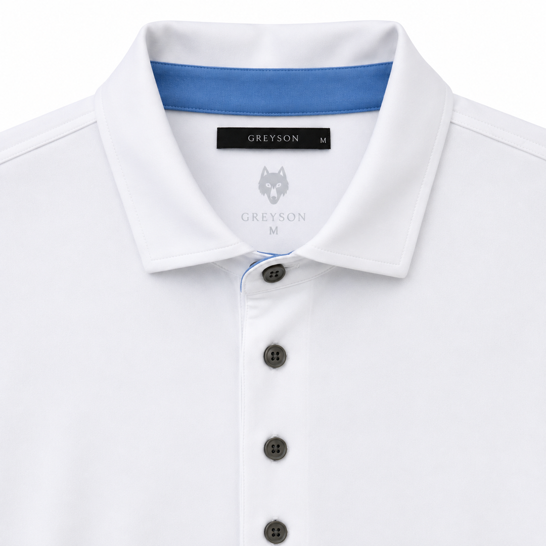 Greyson Men's KAYA Long Sleeve Polo - WHITE