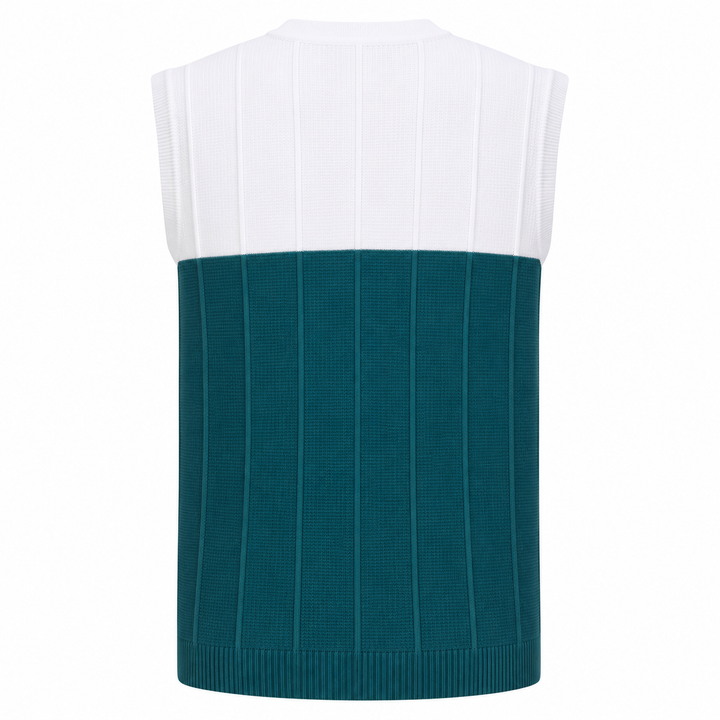 Chervo Men's NEWZEALAND Cotton Vest  - WHITE / GREEN