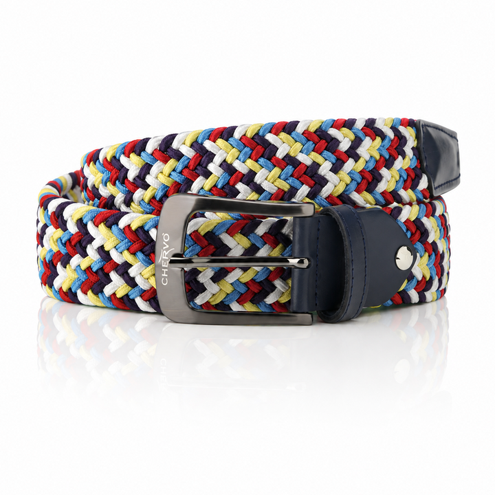 Chervo Men's BUNS Braided Stretch Belt - MULTICOLOR
