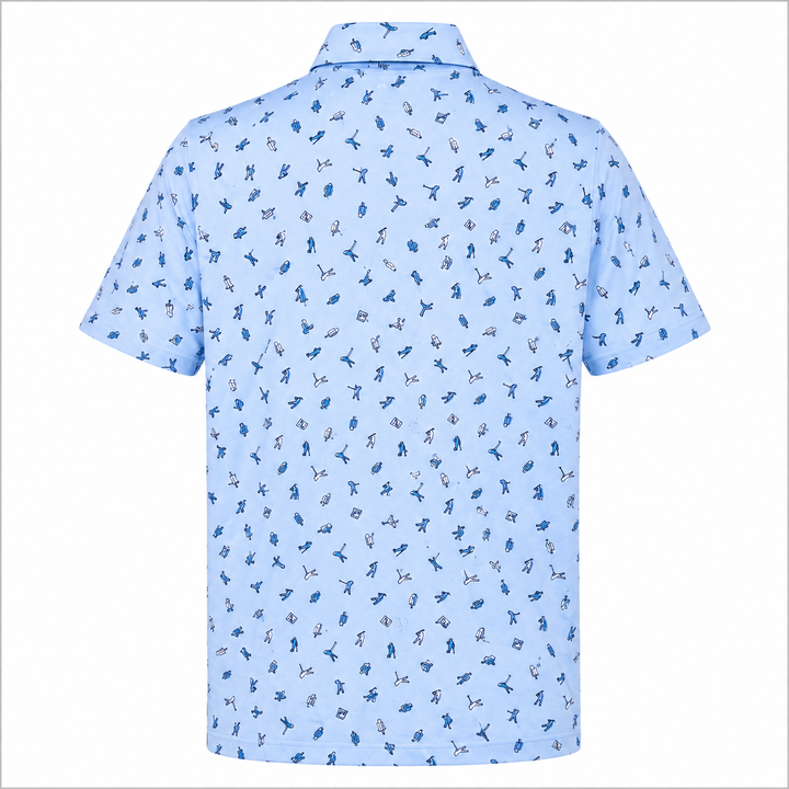 Chervo Men's ALBERGO Print Polo - BLUE
