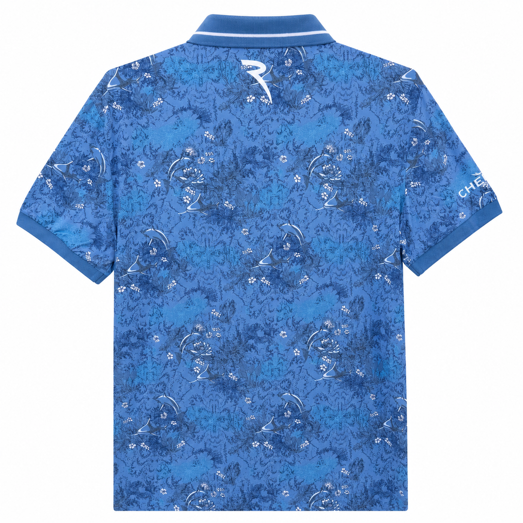 Chervo Men's ABBONO TOUR  Print Polo - BLUE