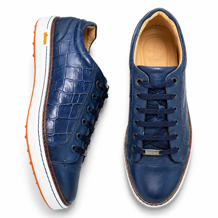 ROYAL ALBATROSS Men's CROCO Golf Shoe - NAVY