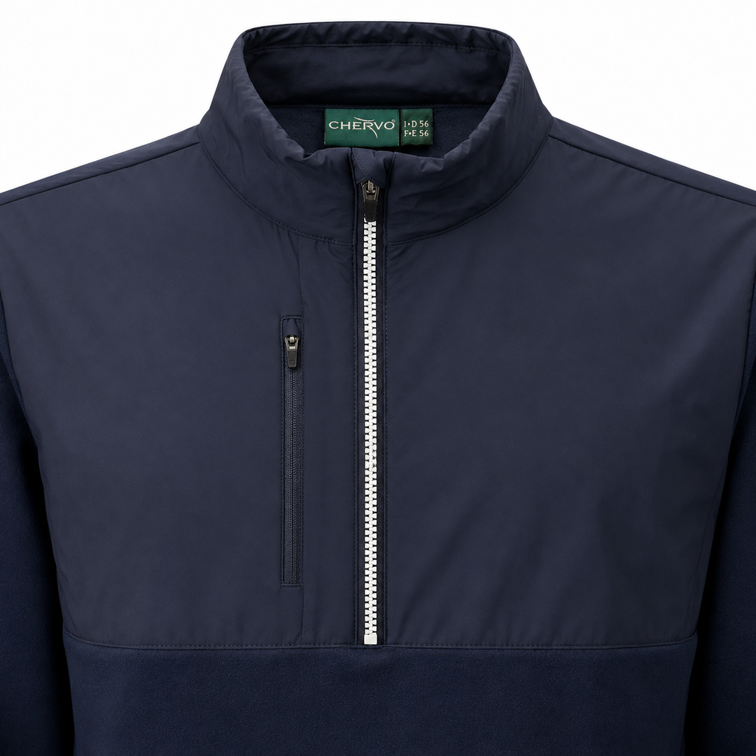 Chervo Men's PAPALEO Thermal 1/4 Zip Pullover - NAVY