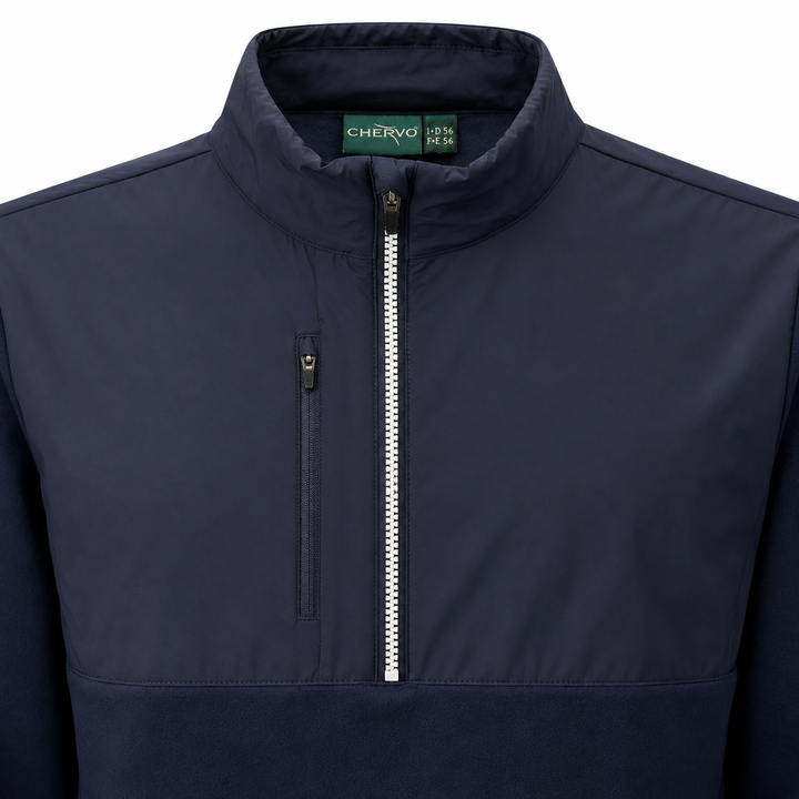 Chervo Men's PAPALEO Thermal 1/4 Zip Pullover - NAVY