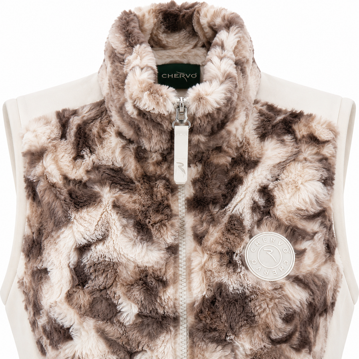 Chervò Women's  PRONOME PRO-THERM® Faux Fur Golf VEST - STONE