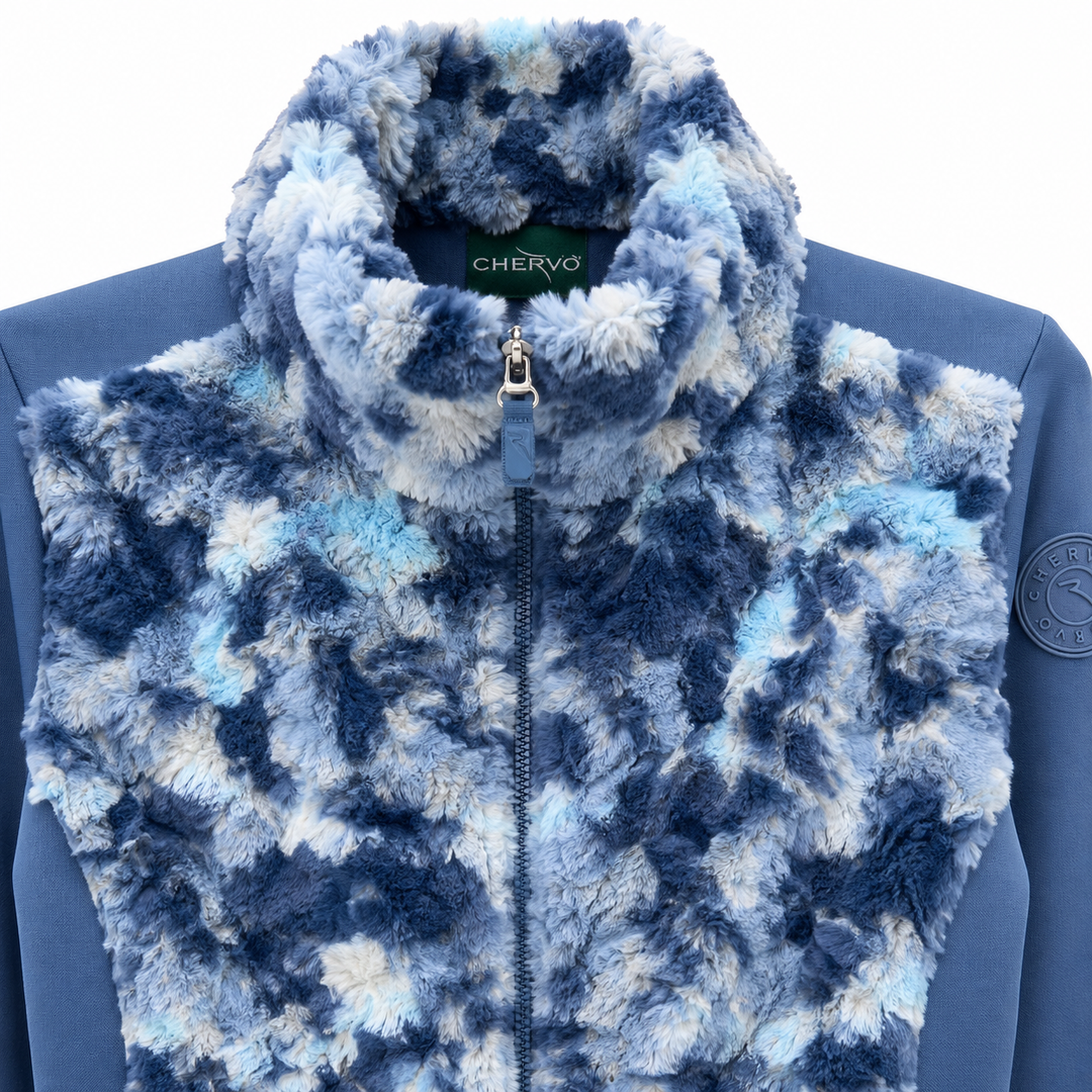 Chervò Women's  PIECE PRO-THERM® Faux Fur Golf Jacket - LIGHT BLUE