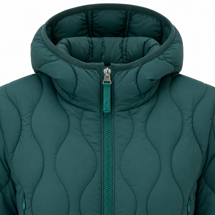 Chervò Women's MAJESTIC PRO-THERM® Hooded Quilted Golf Jacket - GREEN