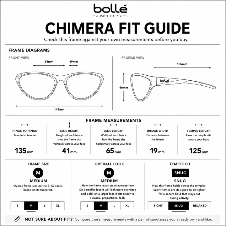 Bolle CHIMERA Sunglasses - BLACK SHINY
