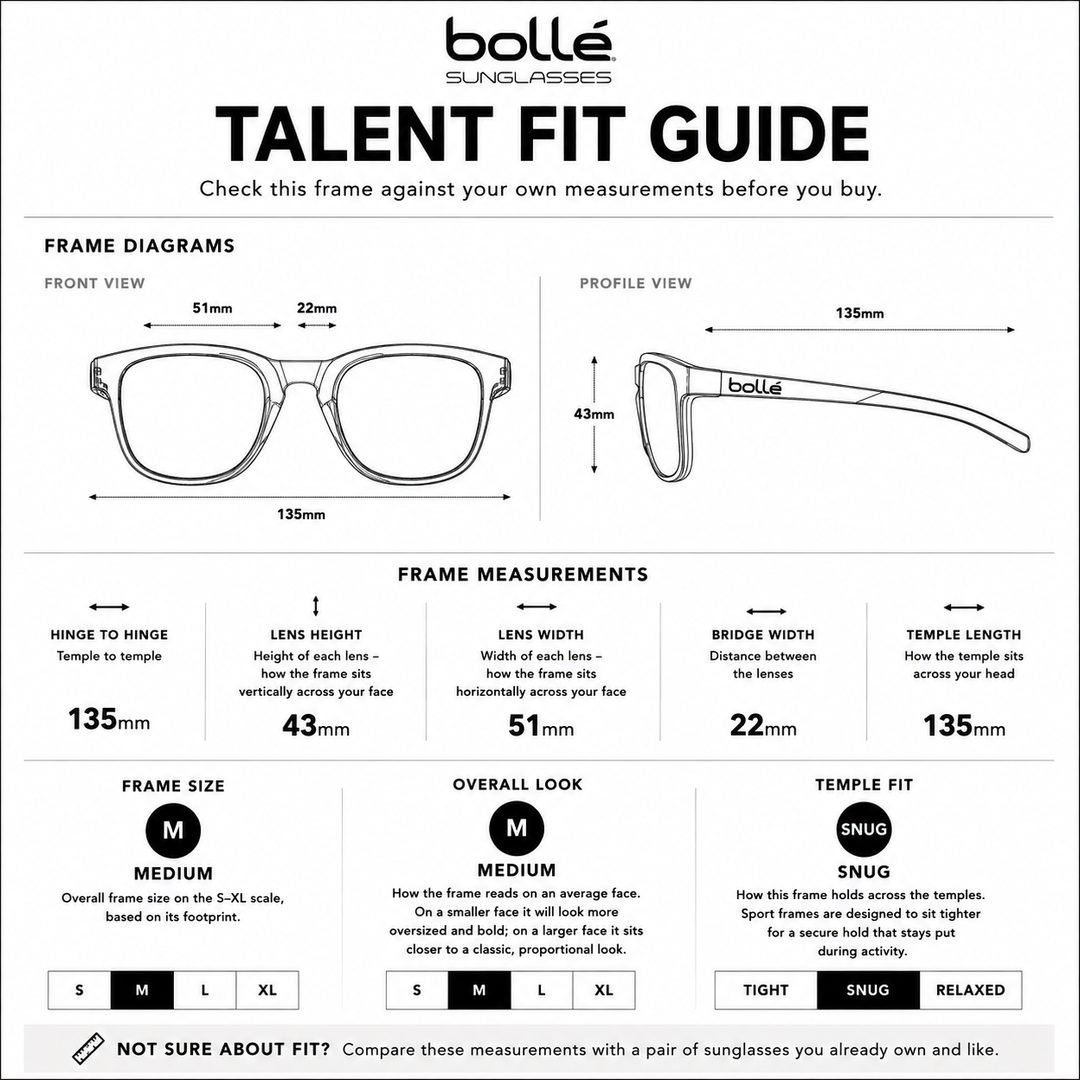 Bolle TALENT Polarized Mirror Lens Sunglasses - BLACK CRYSTAL MATTE