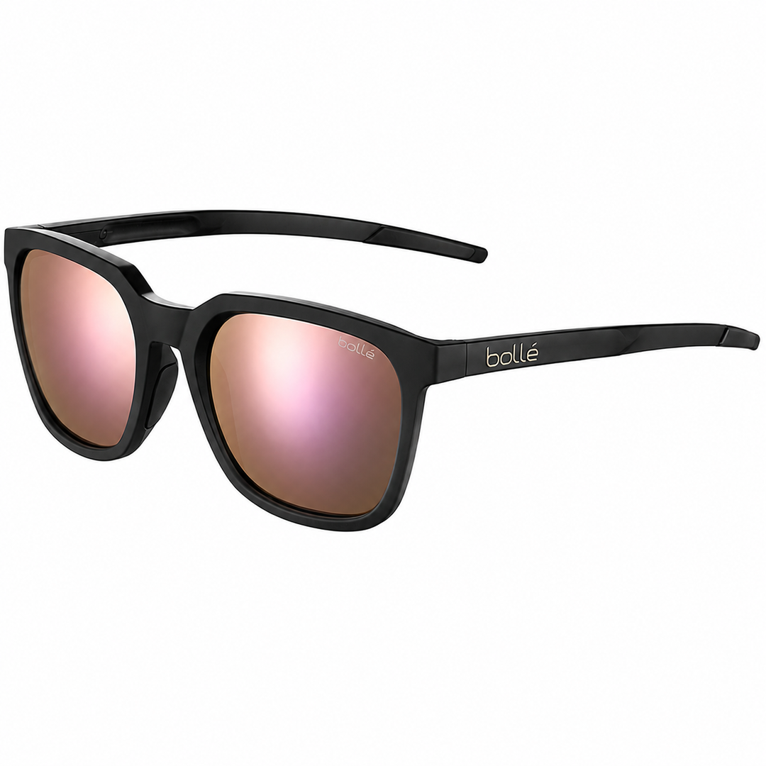 Bolle TALENT Polarized Mirror Lens Sunglasses - BLACK CRYSTAL MATTE