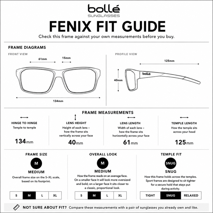 Bolle FENIX Sunglasses - BLACK SHINY