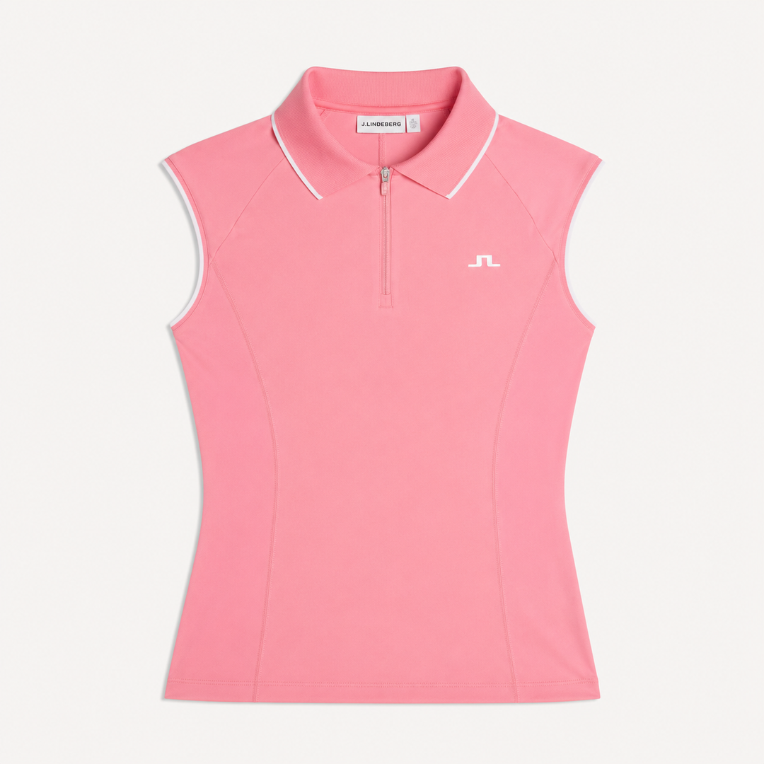 J.Lindeberg Women's Lei Polo - FLAMINGO PLUME
