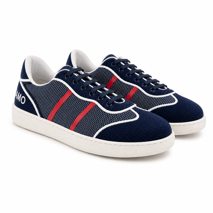 Ferragamo Men’s Dedalo Tech Fabric Sneakers - LONDON MIDNIGHT