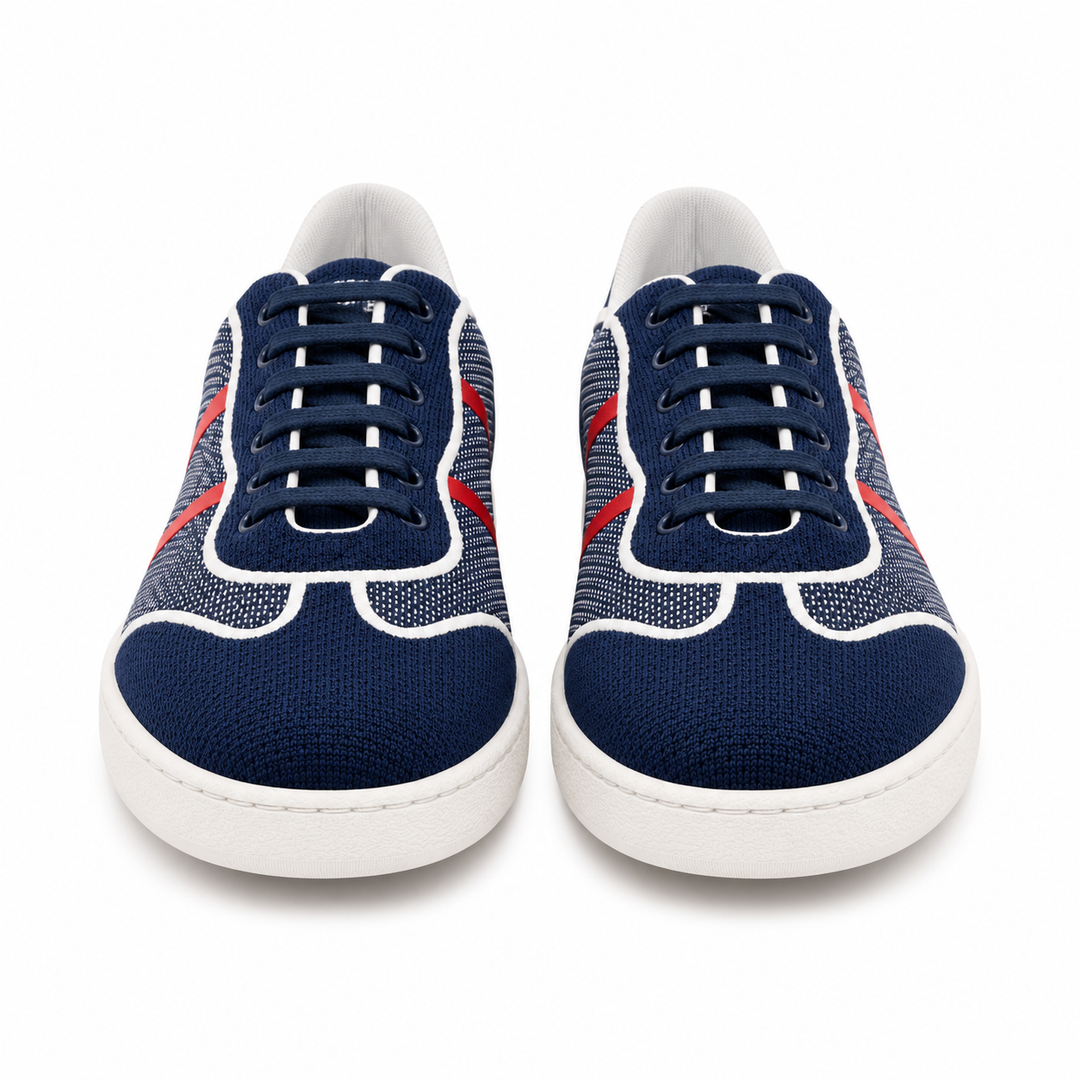 Ferragamo Men’s Dedalo Tech Fabric Sneakers - LONDON MIDNIGHT