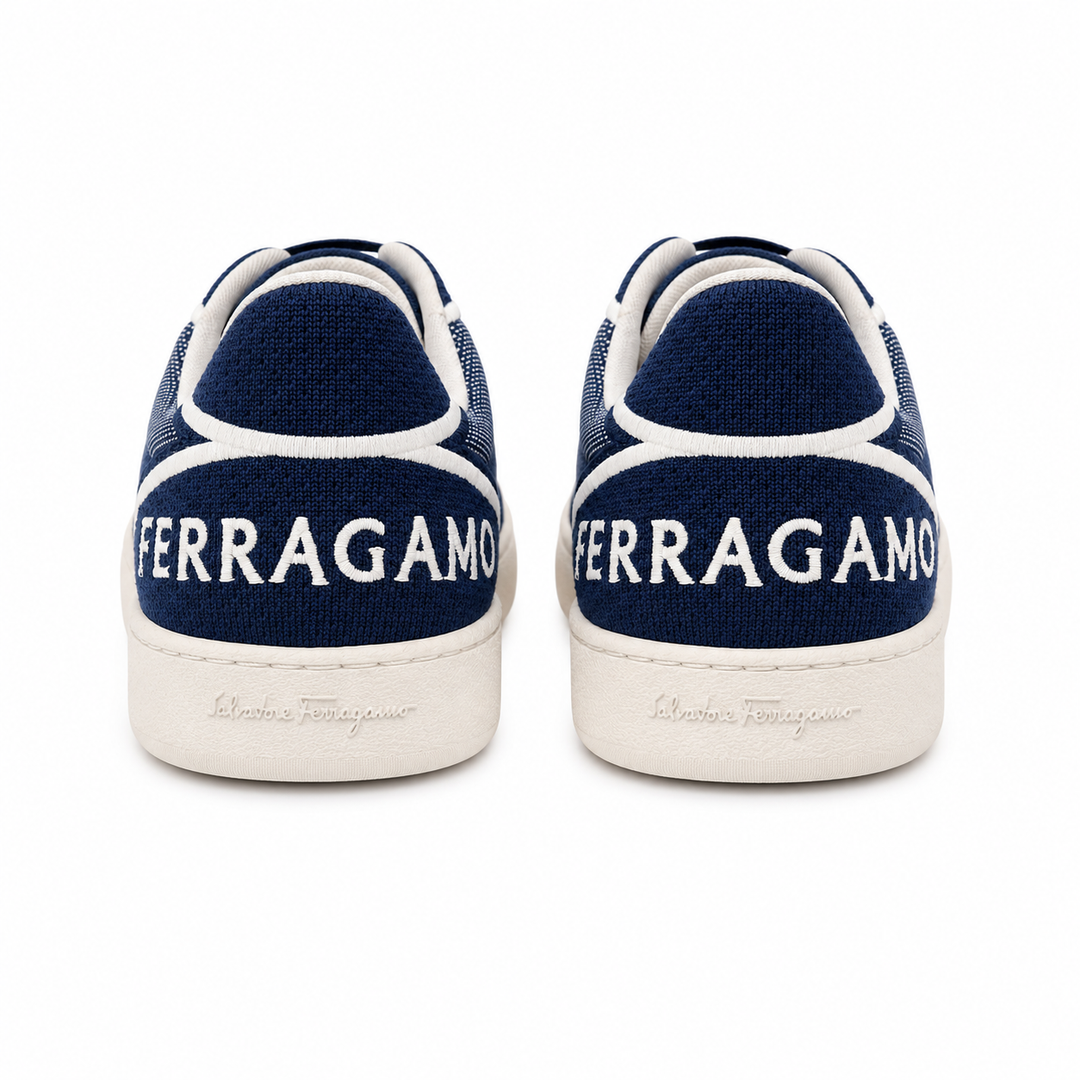 Ferragamo Men’s Dedalo Tech Fabric Sneakers - LONDON MIDNIGHT