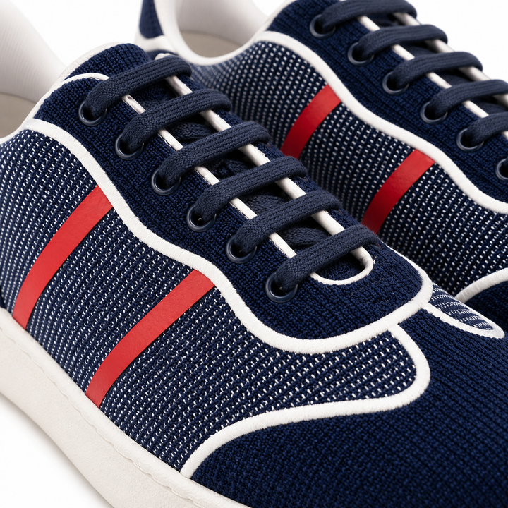 Ferragamo Men’s Dedalo Tech Fabric Sneakers - LONDON MIDNIGHT