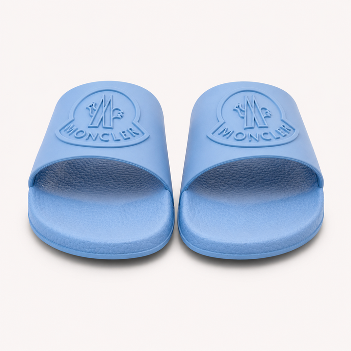 Moncler Men's Basile Rubber Slides - LIGHT BLUE