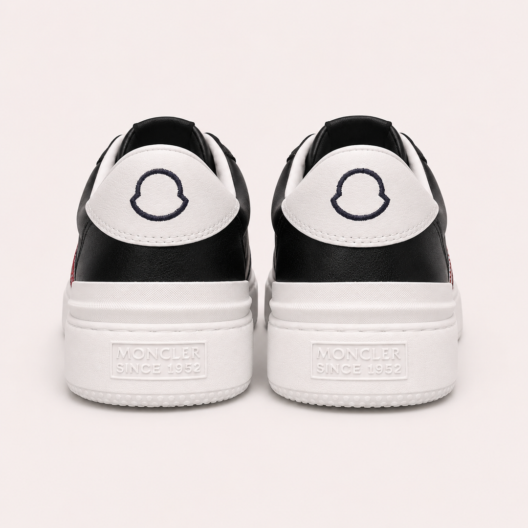 Moncler Men's MONACO Leather Sneakers - BLACK