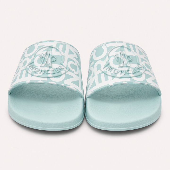 Moncler Women's Jeanne Rubber Slides - POOL BLUE