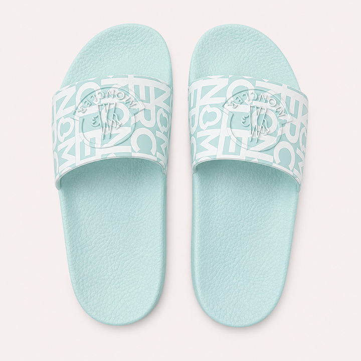 Moncler Women's Jeanne Rubber Slides - POOL BLUE