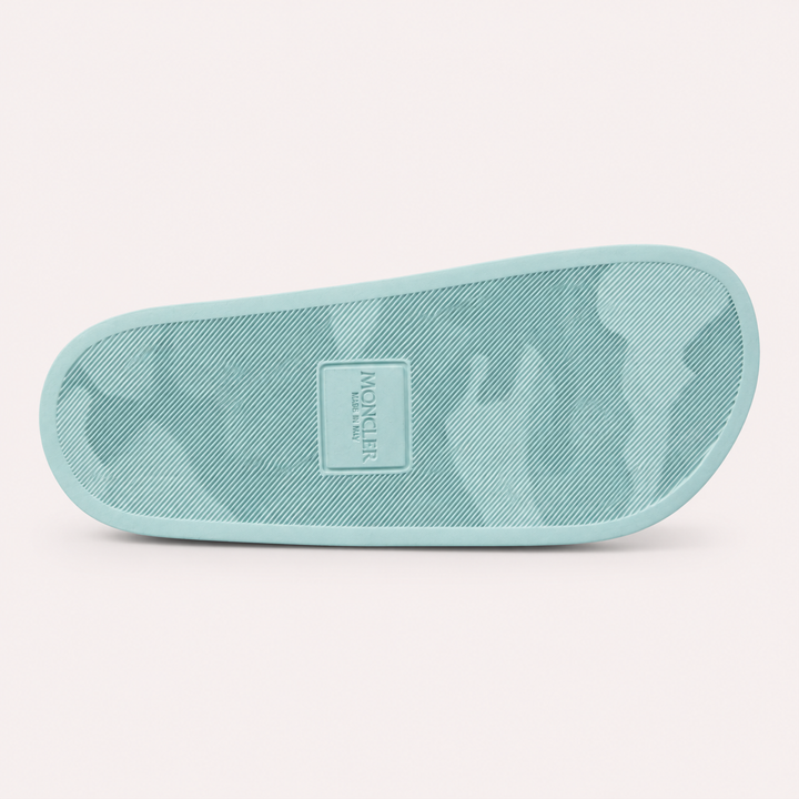 Moncler Women's Jeanne Rubber Slides - POOL BLUE