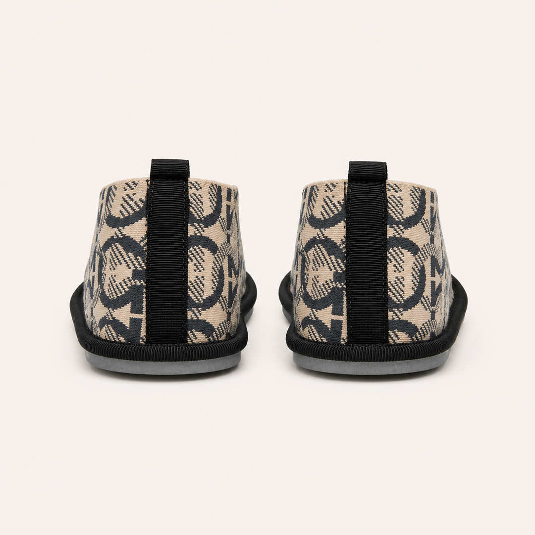 Ferragamo Women's Nomadic Stories Gancini Jacquard Moccasins – CHARCOAL BEIGE