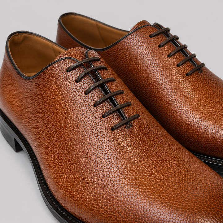 Ferragamo Men's Angiolo Plain Toe Leather Oxford Shoes – COGNAC
