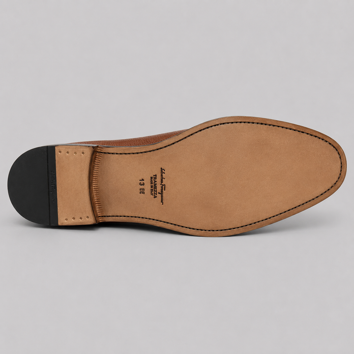 Ferragamo Men's Angiolo Plain Toe Leather Oxford Shoes – COGNAC