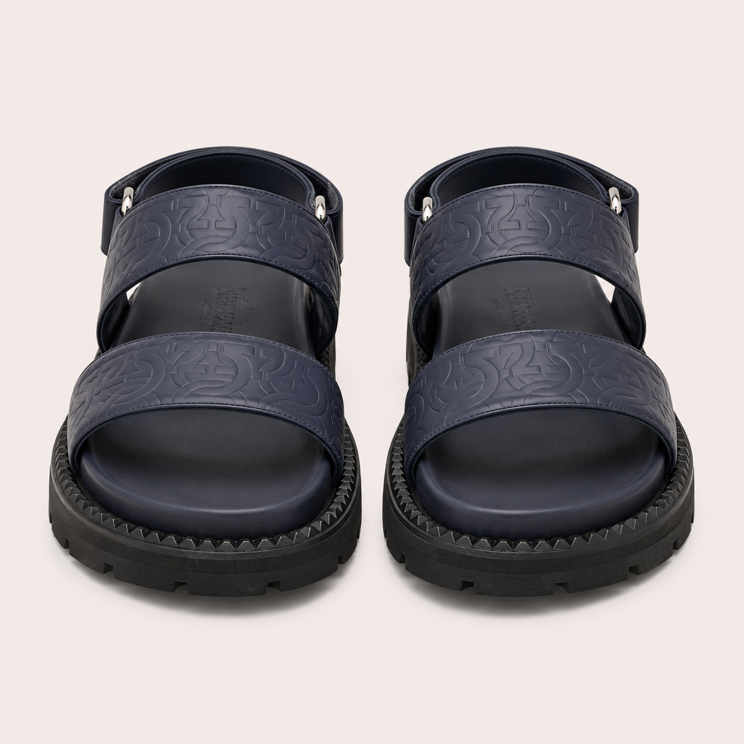 Ferragamo Men's Notorious Leather Sandals – BLUE MARINE