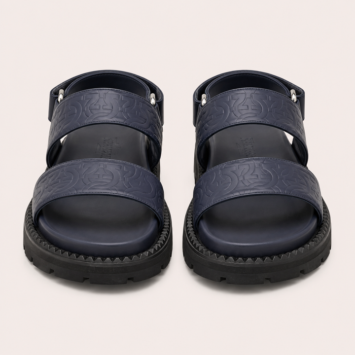 Ferragamo Men's Notorious Leather Sandals – BLUE MARINE