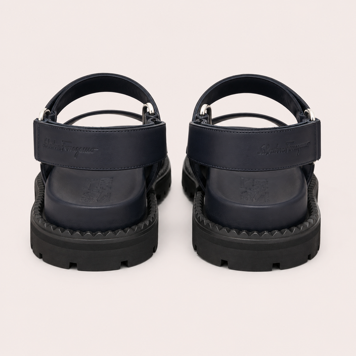 Ferragamo Men's Notorious Leather Sandals – BLUE MARINE