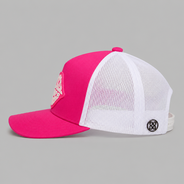G/FORE WOMEN'S MOTHER GOLFER PATCH TRUCKER HAT - KNOCKOUT PINK