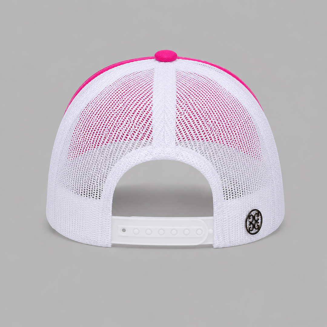 G/FORE WOMEN'S MOTHER GOLFER PATCH TRUCKER HAT - KNOCKOUT PINK