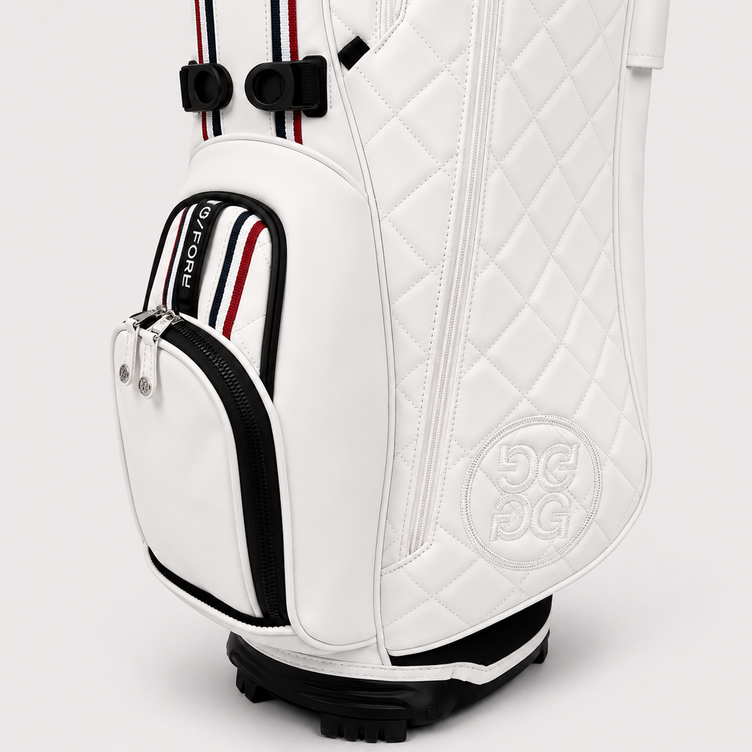 VESSEL G/FORE LTD EDITION DAYTONA QUILTED STAND GOLF BAG - SNOW